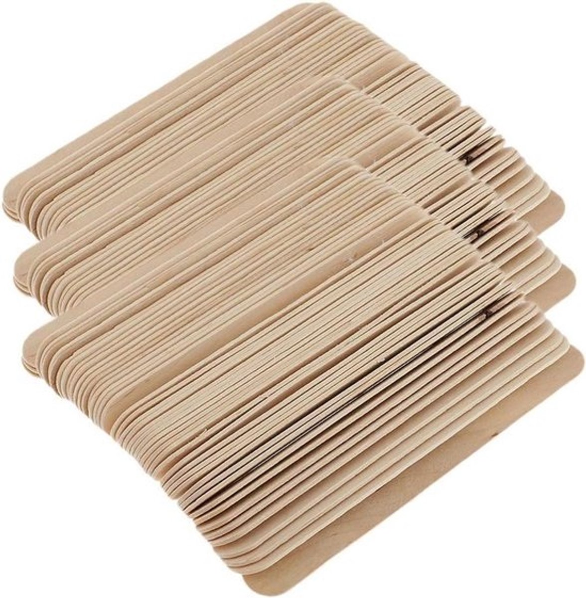 Houten Spatels - Wax Applicators - Ontharen Thuis - Hygiënisch Gebruik - 150 Stuks - Houtkleur