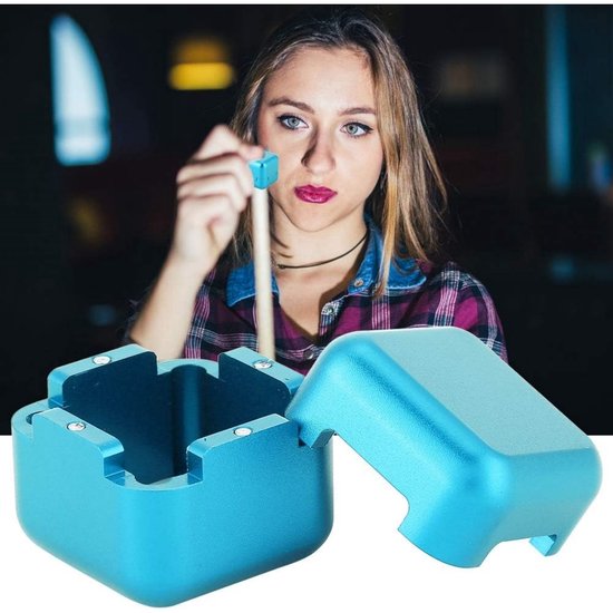 Poolkrijt Houder - Biljart Krijtbakje - Accessoire - Magnetische Bevestiging - Afneembaar Deksel - Aluminium - Duurzaam Ontwerp - Schone Handen - 1 Stuk — afbeelding 5