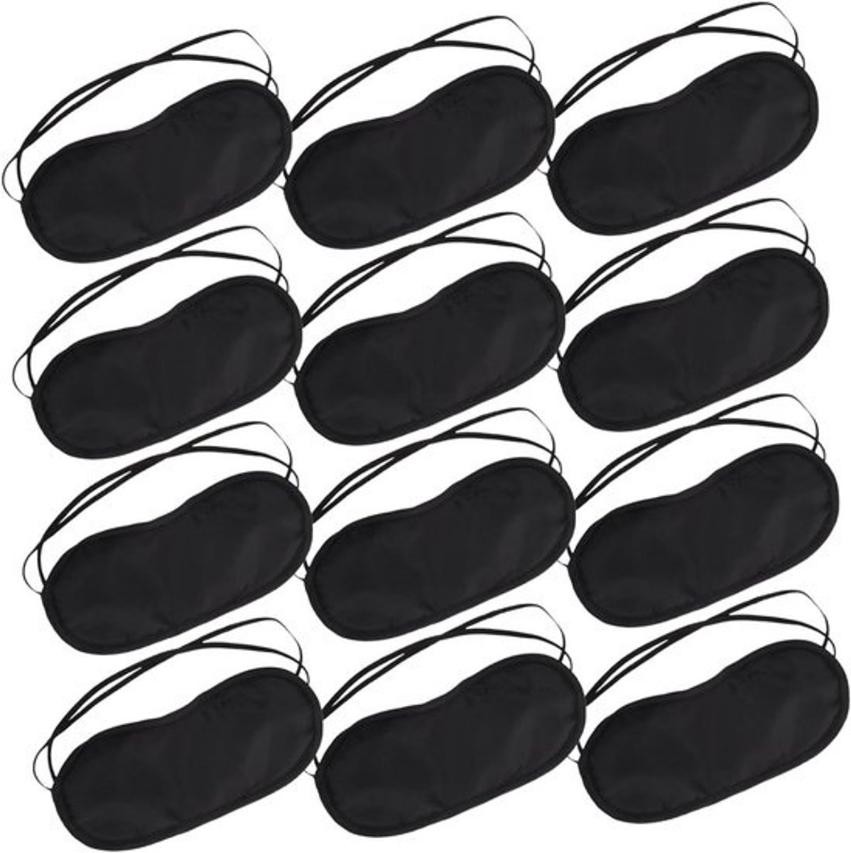 Slaapmasker Set - Oogkap Ooglapje - Ontspannen Slapen - Huidvriendelijk Lichtdicht - 60 Stuks - Zwart