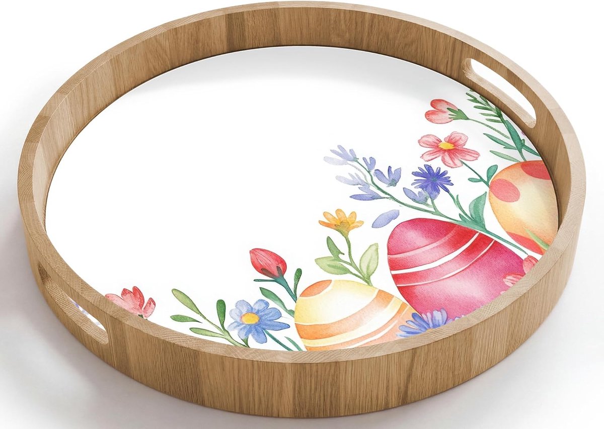 Houten Dienblad Met Handgrepen Eikenhout Krasbestendig