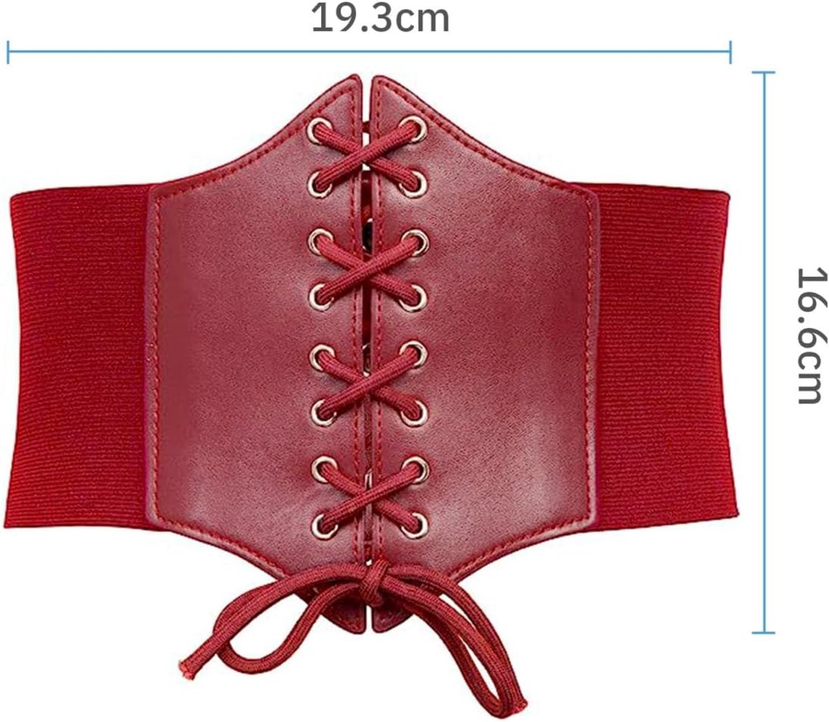 Corset Taille Cincher Elastische Brede Uitbeende Band PU Lederen Taille Riem Bandjes Gebonden Waspie Steampunk Taille Trainer Body Shaper Buikcontrole Halloween Kostuums