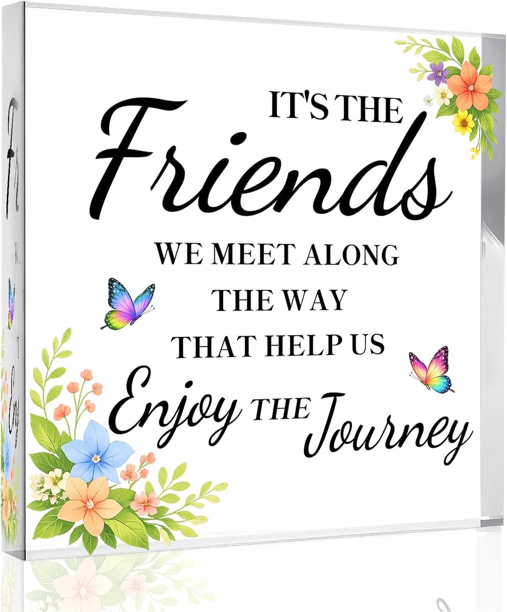 Cadeaus voor vrienden, beste vriend verjaardagscadeaus voor vrouwen, vriendschapscadeaus voor vrouwen, bestie geschenken, beste vriend waardering acryl plaquette decor