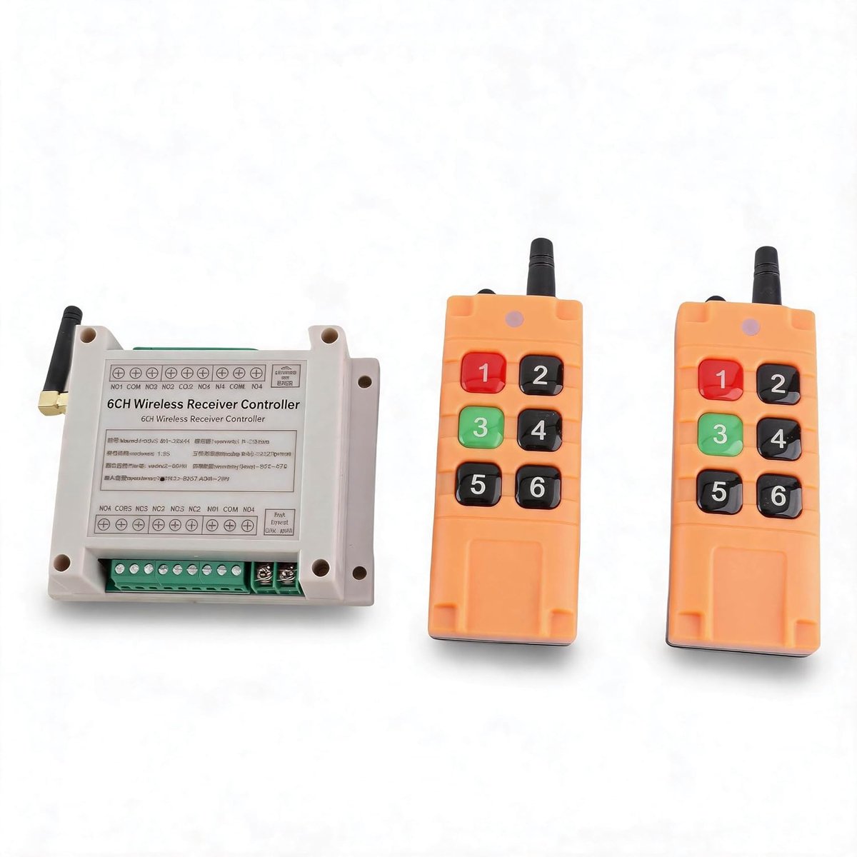 6 Kanaals Draadloze Afstandsbediening Relais Schakelaar Universele Motor Licht Deur Raam Controller, 433 MHz, 12 V DC