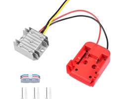Down Converter 18V →12 V ultra120 W voor Mil.wau.kee M18, complete batterijadapter met schakelaar en kabel, 95% efficiëntie, 10A uitgang, ABS-bescherming, ideaal voor powerwiel, RC en LED, 12 V