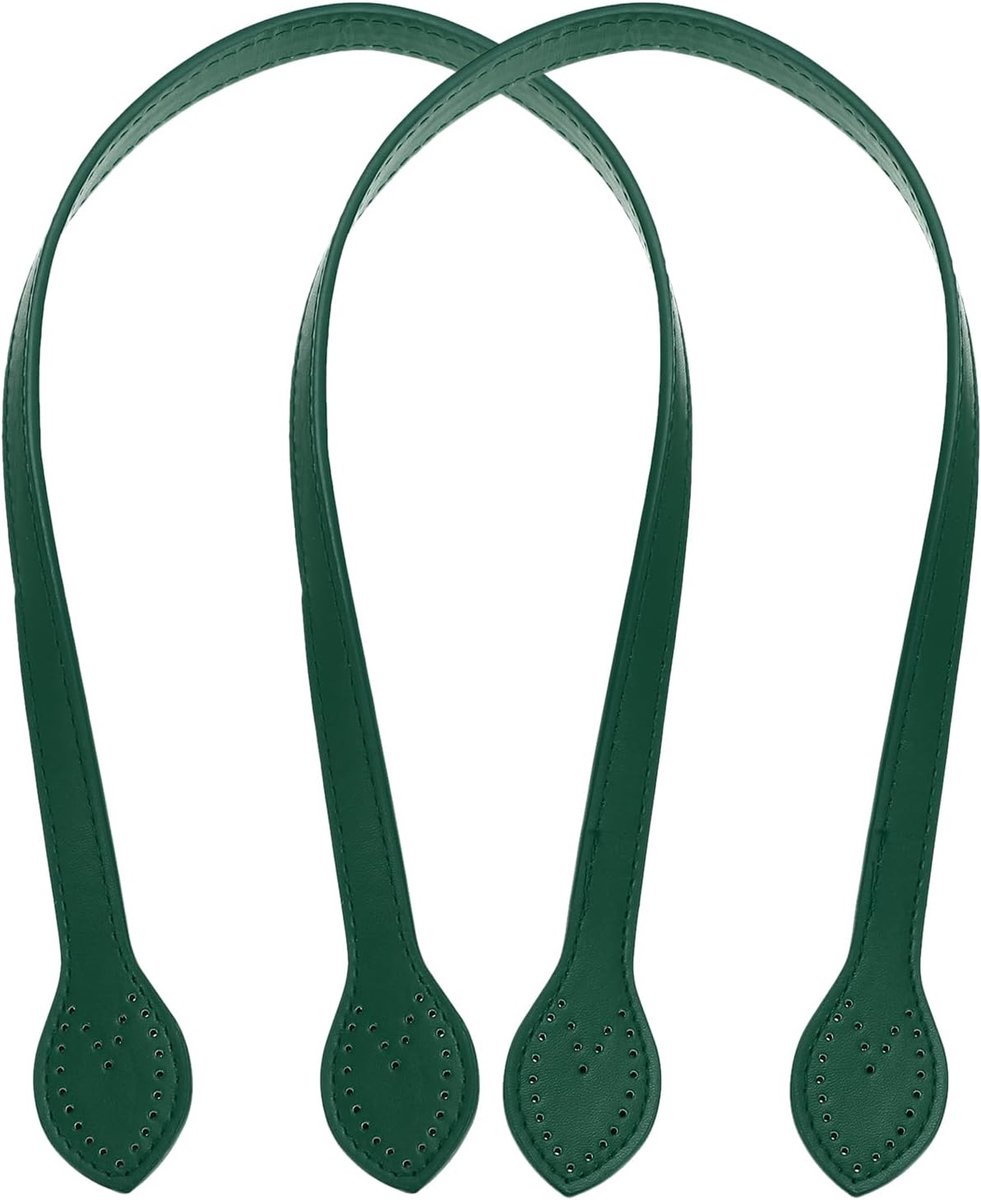 2 stuks 24 inch (60 cm) leren handtassenriemen, handtassenriem, tasgrepen met oor voor portemonnee, portemonnee, tote maken, groen