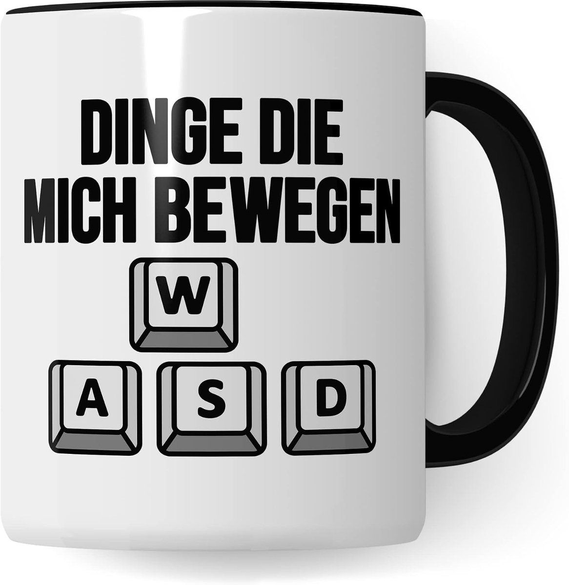 mok, dingen die mich bewegen koffiemok voor gamer computer speler koffiebeker cadeau cadeau-idee nerd theekop met spreuk grappige gamingfans computergames spelen spelen spelen (wit/zwart)