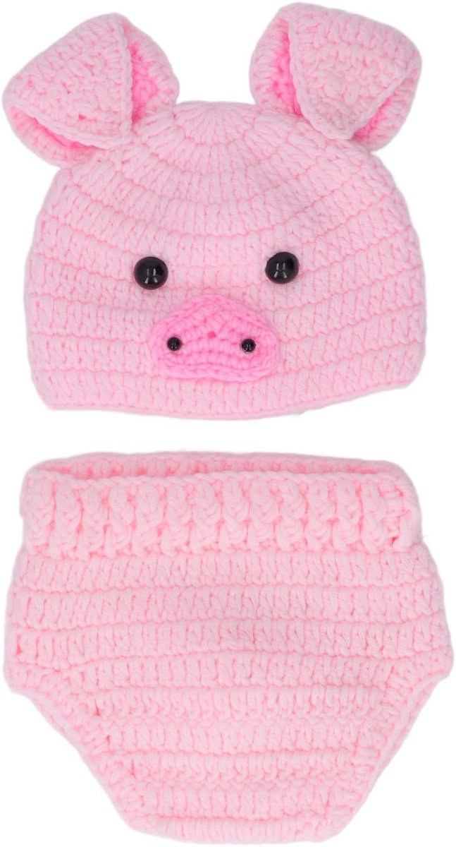 Kleding, Schattig Pasgeboren Baby Fototoestel Gebreid Outfit voor Fotografie (Roze) - Ideale Nieuwjaarscadeau voor Pasgeborenen