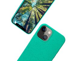 eplanita Eco Telefoonhoes, compatibel met iPhone 15, plantenvezel, valbescherming, duurzaam en duurzaam (voor iPhone 15, munt)
