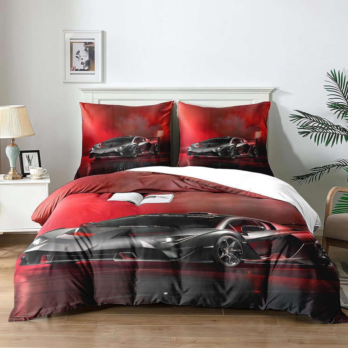 Beddengoed Set für Jungen 140x200 cm - Cool Extremsport Design van zachte microvezel met 2 hoofdkussens 65×65cm (P1×140)