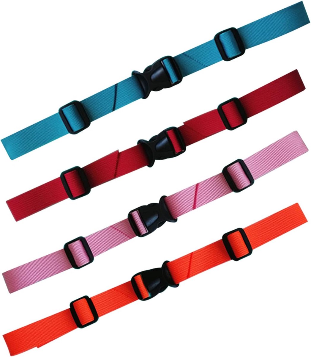 Verstelbare borstband, riem voor rugzak, nylon borstband, borstband voor schooltas, geschikt voor volwassenen, geschikt voor joggen en wandelen, 4 stuks