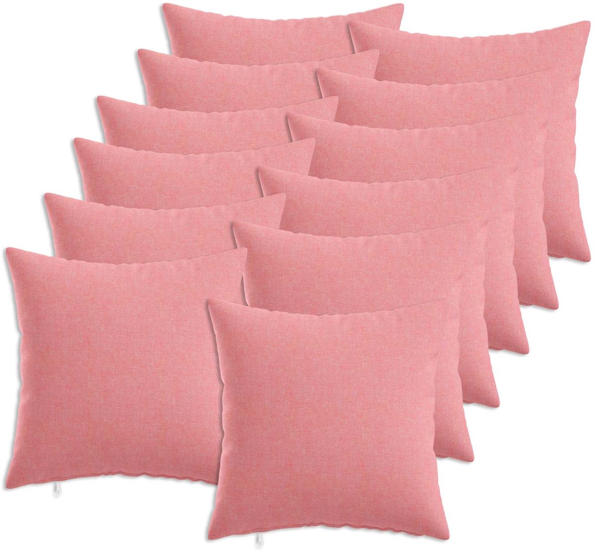 vidaXL Dekenkussen - 12 - st - HEERLEN - Roze - 45 - x - 45 - cm - Stof