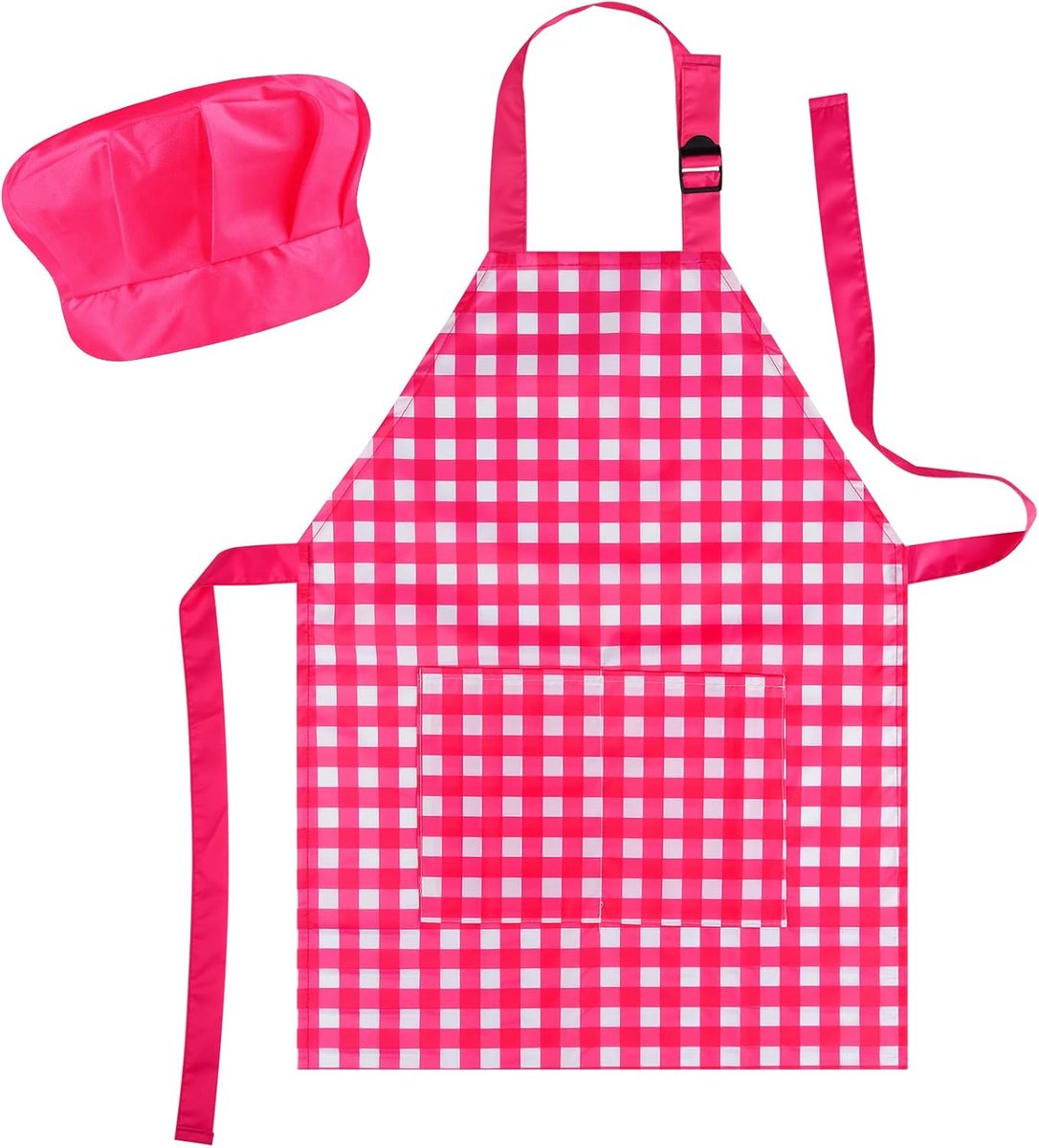Kinderschort en koksmuts met 2 zakken voor koken, bakken, schilderen