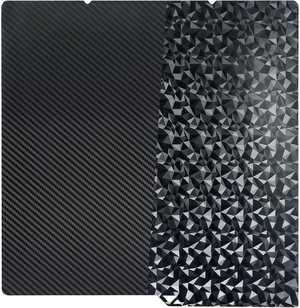264 x 276 mm printplaat, dubbelzijdig getextureerd, PEO+PET voor Anycubic Kobra S1/Kobra S1 Combo 3D-printer, Spring Steel printbed, koolstofvezel + Small Diamond PLA Plaat
