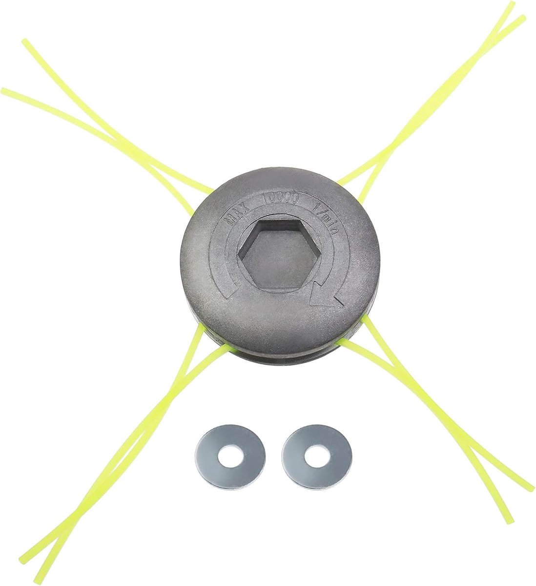 Head Vervanging Zilver Aluminium Universele Borstelmaaier Grasmaaier Onkruid Gereedschap Gras Strimmer Cutter Accessoire met Nylon Touw Spacers voor Tuin Gazon Patio
