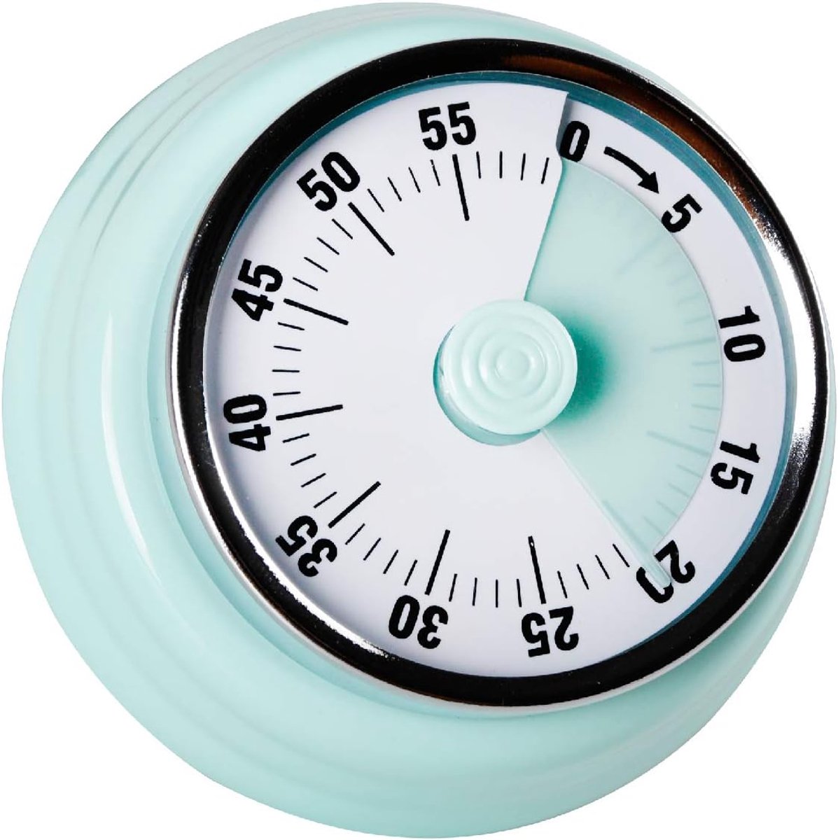 Keuken Timer herinnering Beheer timers 360 graden roterende mechanische timer Bakken countdown Keuken wekker koelkast magnetisch voor koken, leren (groen)