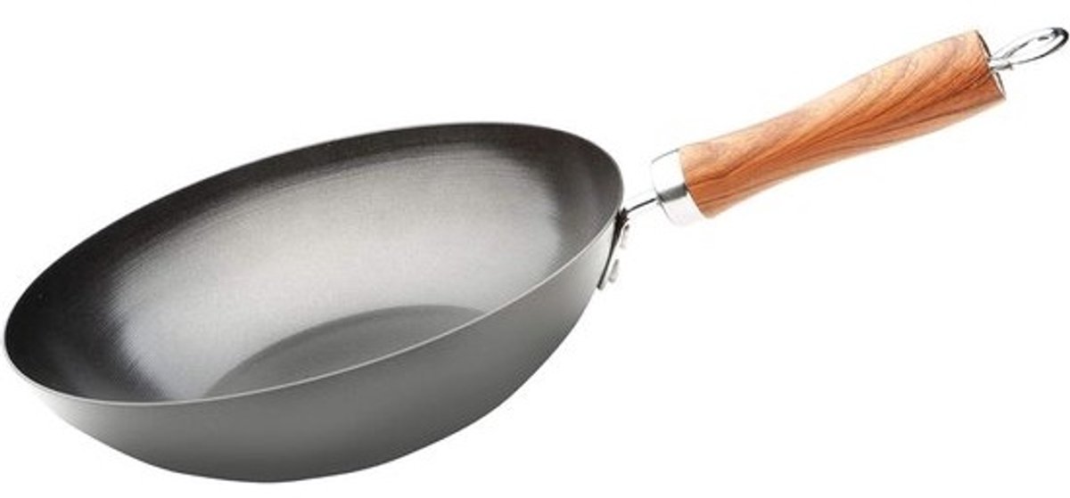 Koolstofstalen Inductie Wok met Antiaanbaklaag 20 cm