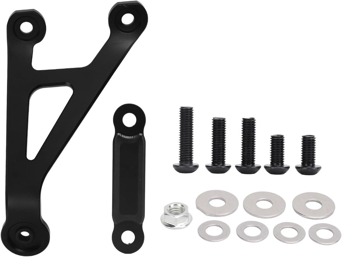 Dailygoods- Uitlaatbeugelhouder veilige montage - CNC-aluminium - Trillingsdemping - Geschikt voor Z 900 Z900 2017-2023 - Zwart - Langdurige prestatie