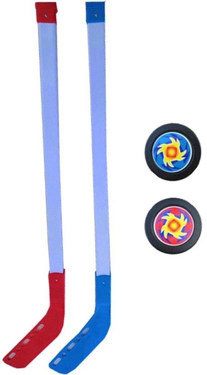 Hockeyracketset Kinderen - Jeugdhockey Uitrusting - Motorische Vaardigheden Ontwikkelen - Set met 2 Rackets en Ballen - 70 cm