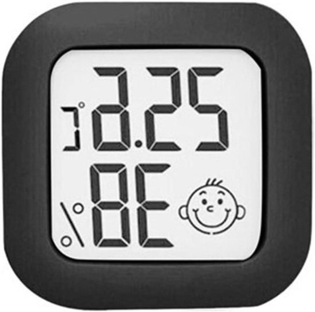 Digitale Weerstation - Thermometer Hygrometer - Binnenklimaat Monitoren - LCD Scherm - 43 x 42 x 13 cm - Zwart