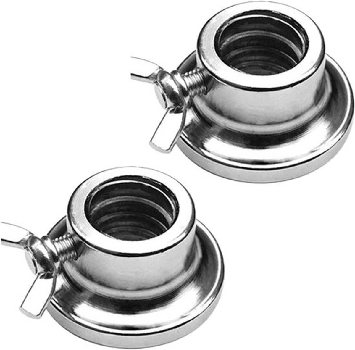Barbell Kraag - Halter Klemmen - Veilig Trainen - Zeshoekige Moer - 2 stuks - Zilver
