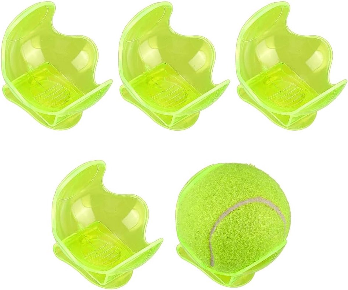 5 Stks 6.8x6.5cm Tennisbal Taille Clip Houder, ABS Tailleband Tennisbal Houder Clip Transparante Display Stand voor Praktijk Wedstrijden en Sport Accessoires Activiteiten