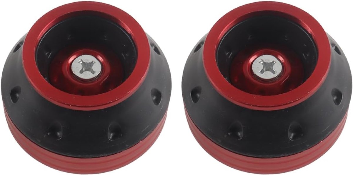 Valpads voor voorvorken - aluminium - rode uitvoering - bescherming van uw motorfiets - ShopVlot