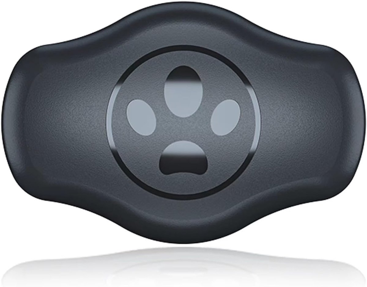 Honden- en kattenhalshouder compatibel met Apple AirTag: AIYAAIYA waterdichte anti-verlies beschermhoes, schroevendraaier inbegrepen (zwart)