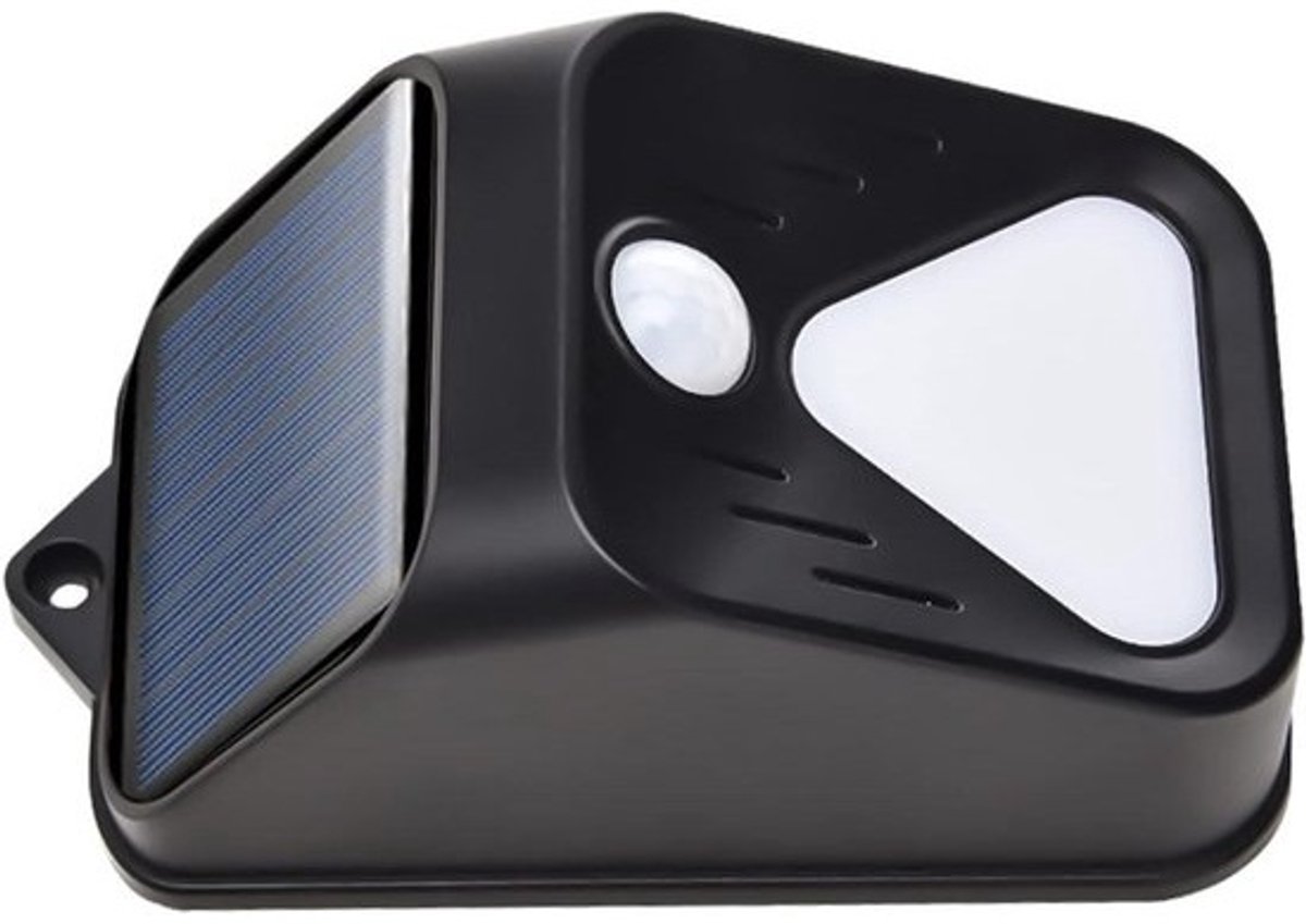 Solar Strobe Alarm - Beveiligingslamp Geluid - Buiten Beveiligen - Bewegingsdetectie Huisdierfilter - 12.2 x 7.3 x 5.5 cm - Wit