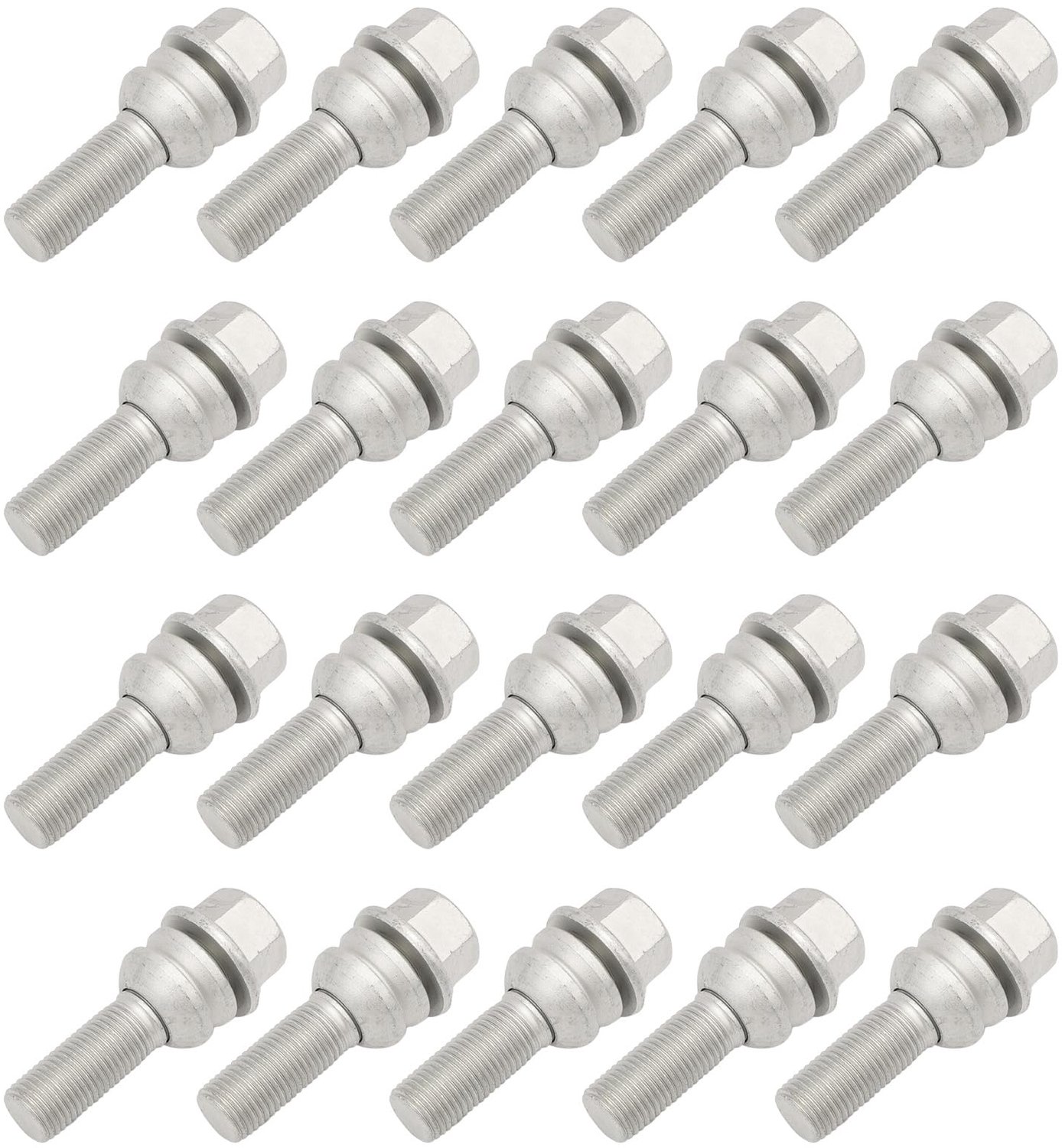 Wielbouten Conisch - M14x1,5 - Staal - 66 mm - Zeskant - Compatibel met Q7/Cayenne/Panamera - Wielmoeren