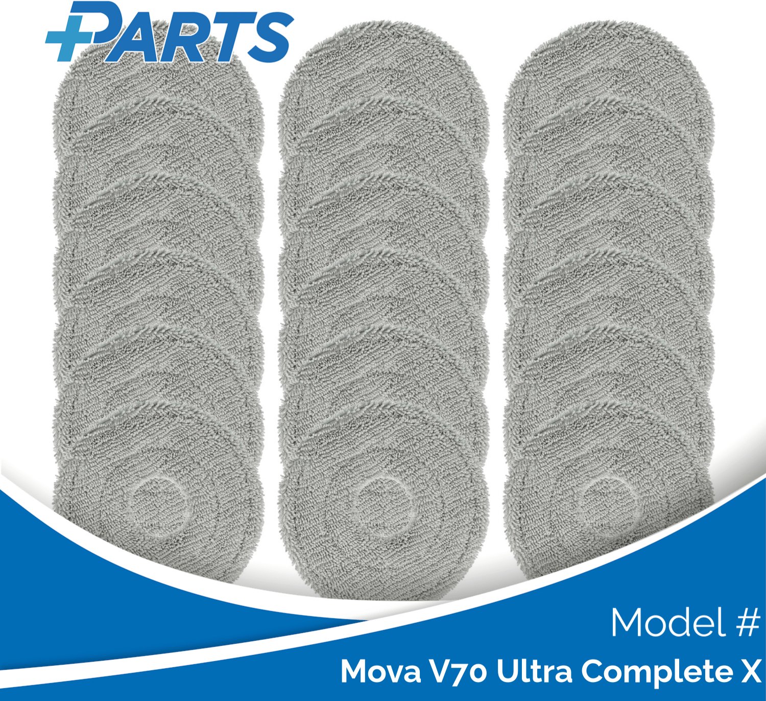 Plus.Parts Mova V70 Ultra Complete X Dweilpads (18 Stuks, Plus.Parts® alternatief voor RMP8) Overig