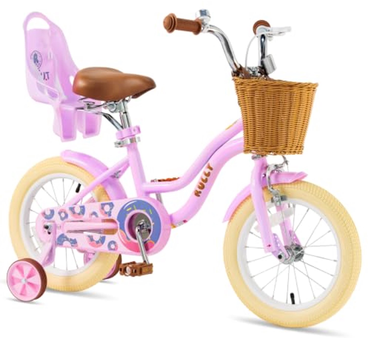 12 Inch Meisjesfiets met Trainwielen en Mandje