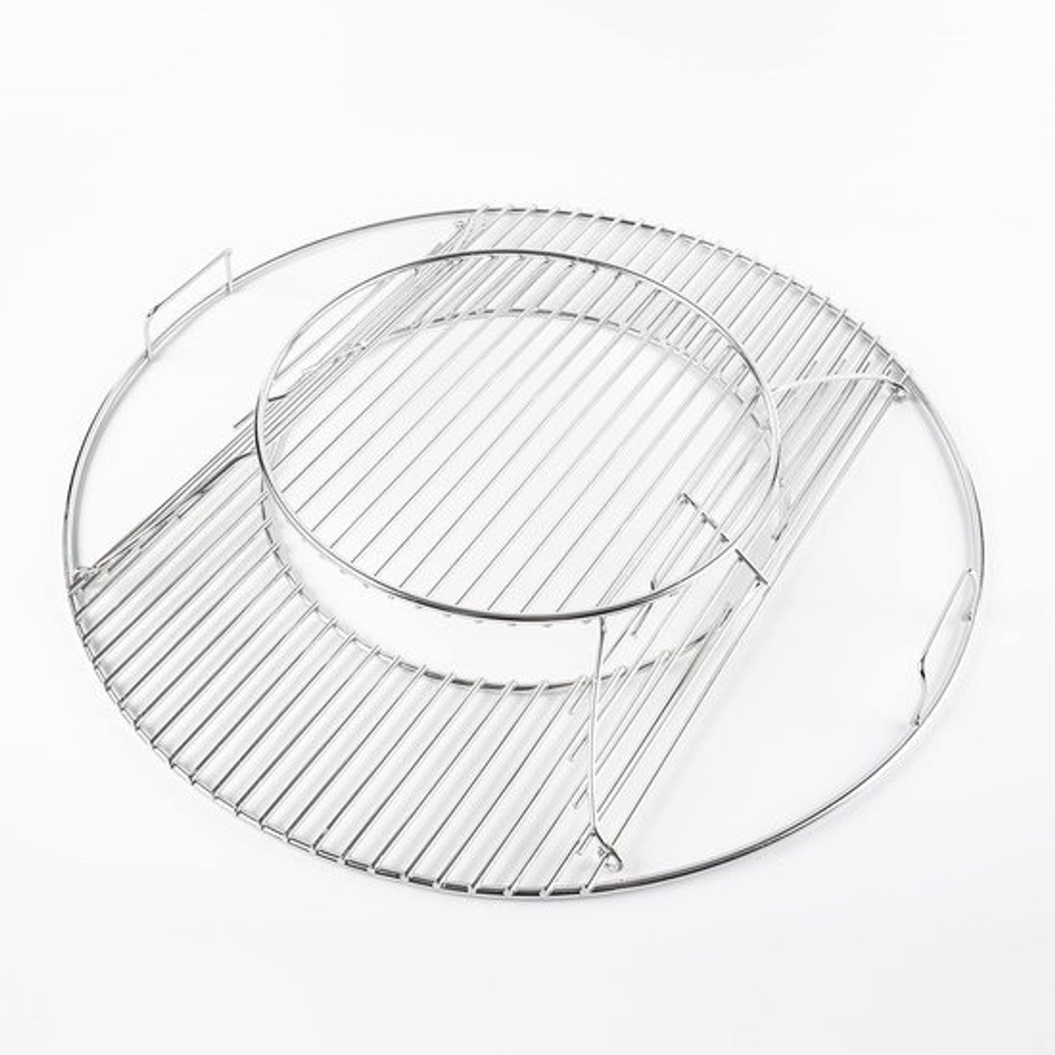 Vervangende grillroosters voor Weber 57 cm houtskoolgrills – Gourmet Systeem, verchroomd – voor Weber 8835, One-Touch, Performer, Bar-B-Kettle en Master-Touch