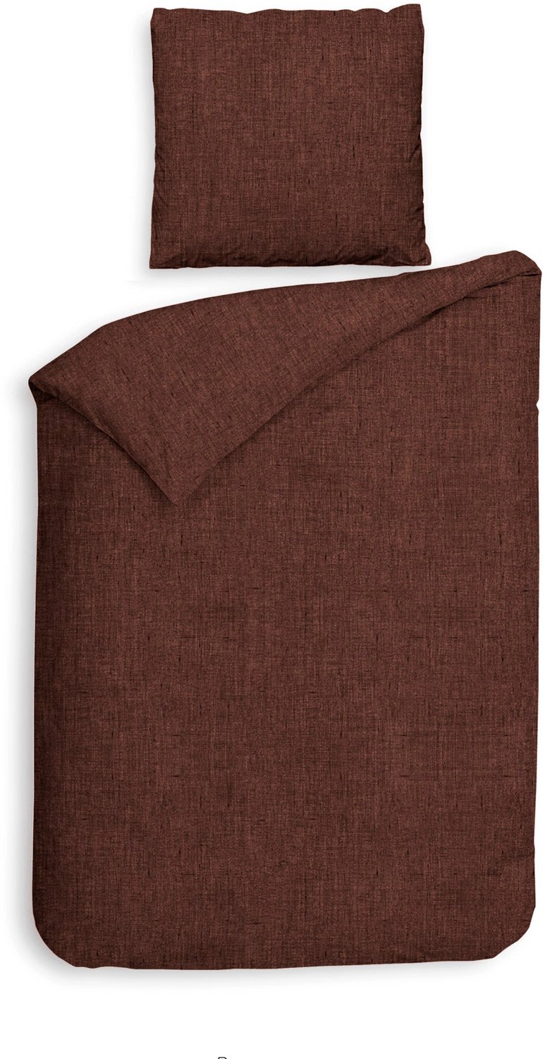 Heckettlane Franela Dekbedovertrek - Lits-jumeaux - Flanel - 240x200-220cm - Bruin van Merkloos — afbeelding 2