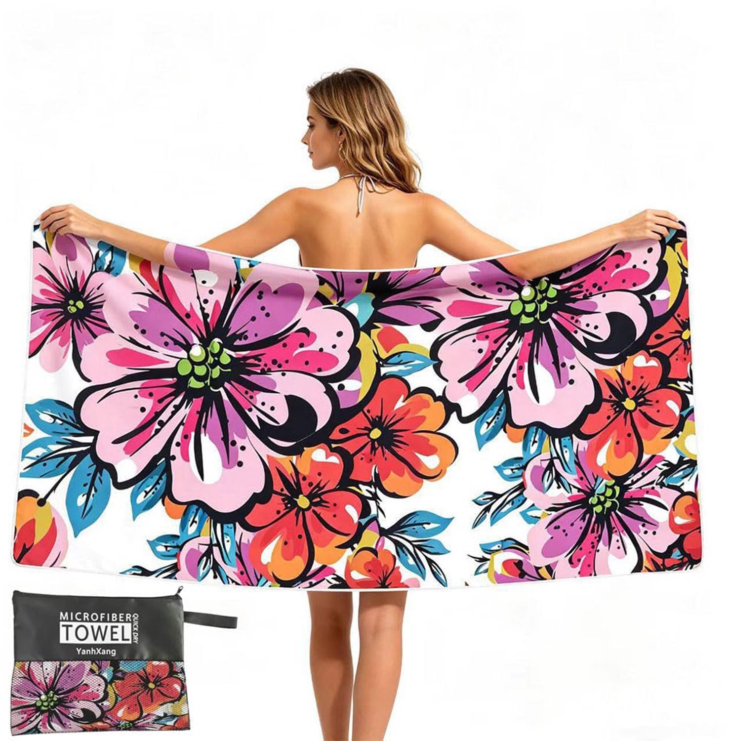 XXL Microfiber Strandlaken 180 x 100 cm