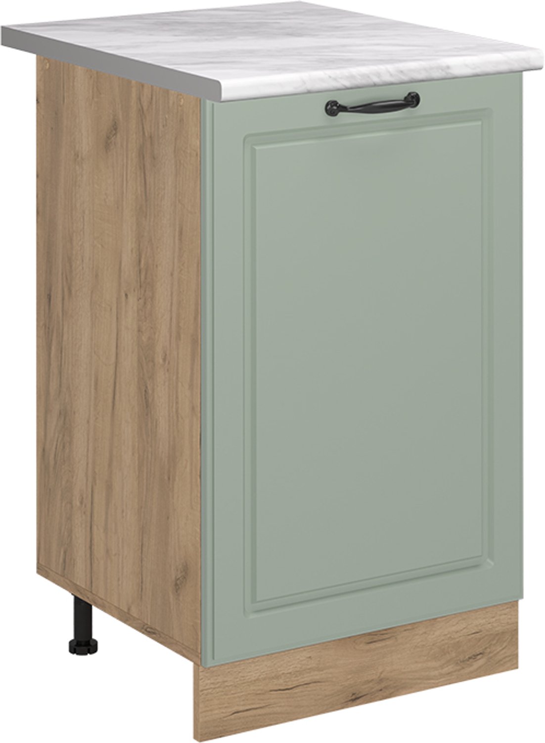 Vicco Keukenonderkast R-Line, Mint landelijk/Goudkleurig Eiken, 50 cm marmer werkblad