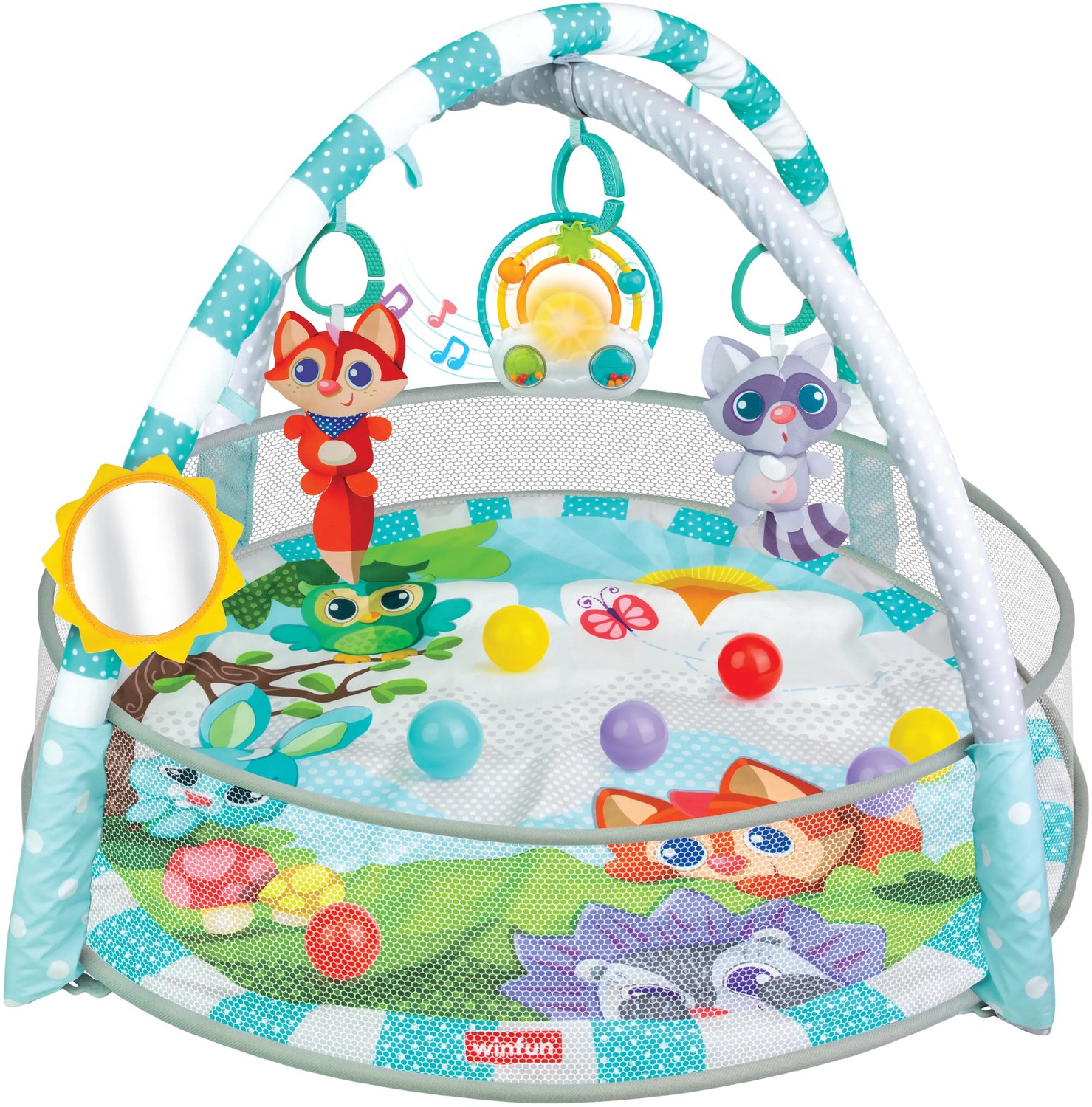WINFUN Speelmat met babygym en ballenbak