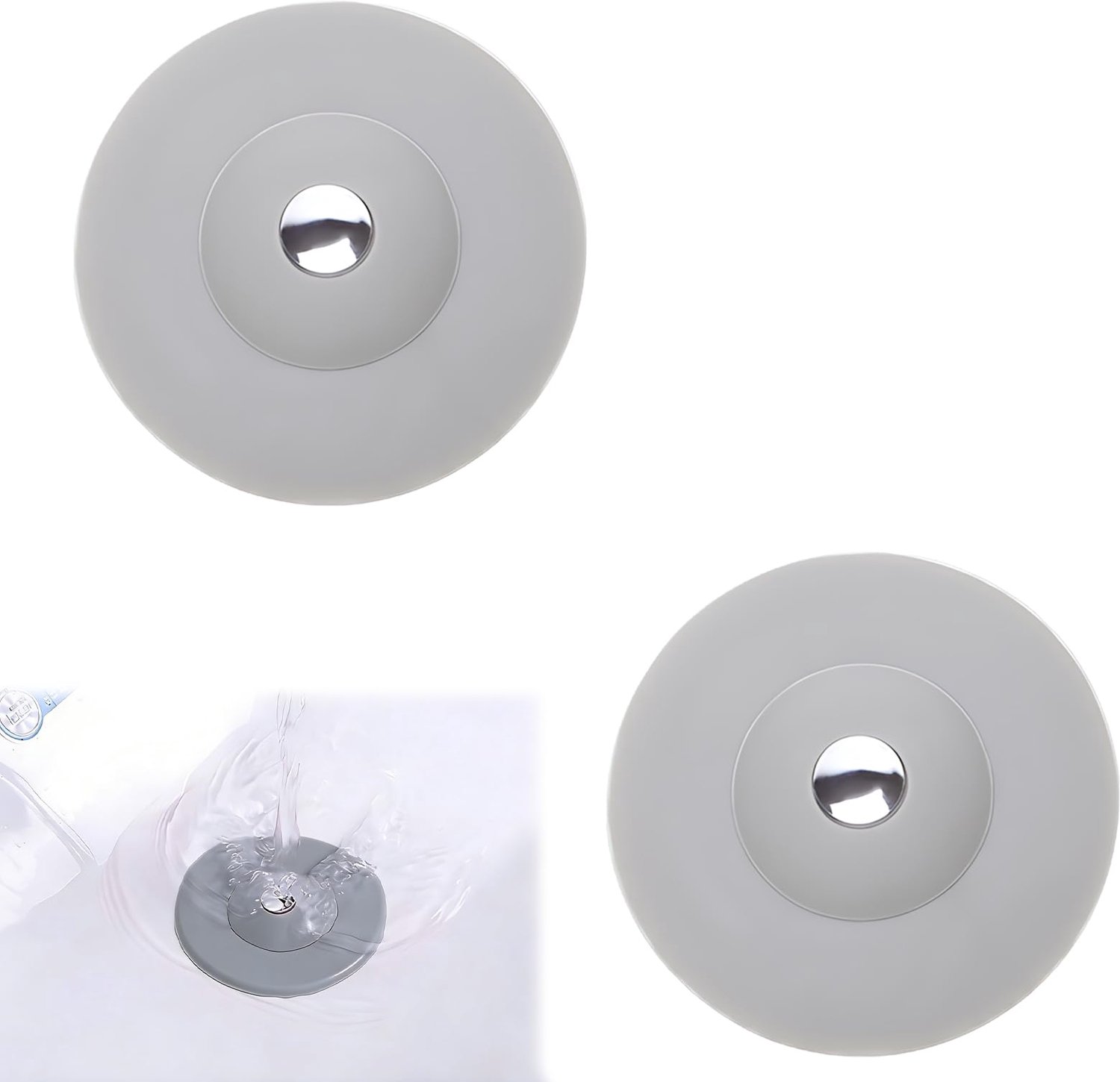 Silicone Universele Afvoerstopper met Drukfunctie