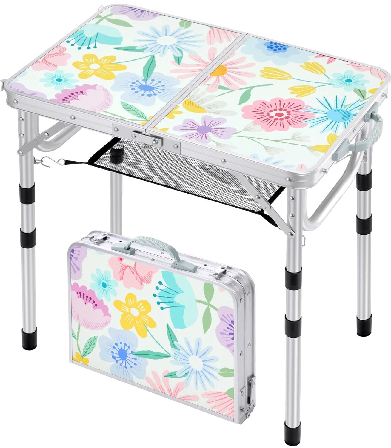 Opvouwbare Campingtafel 60 x 40 cm met Verstelbare Hoogte