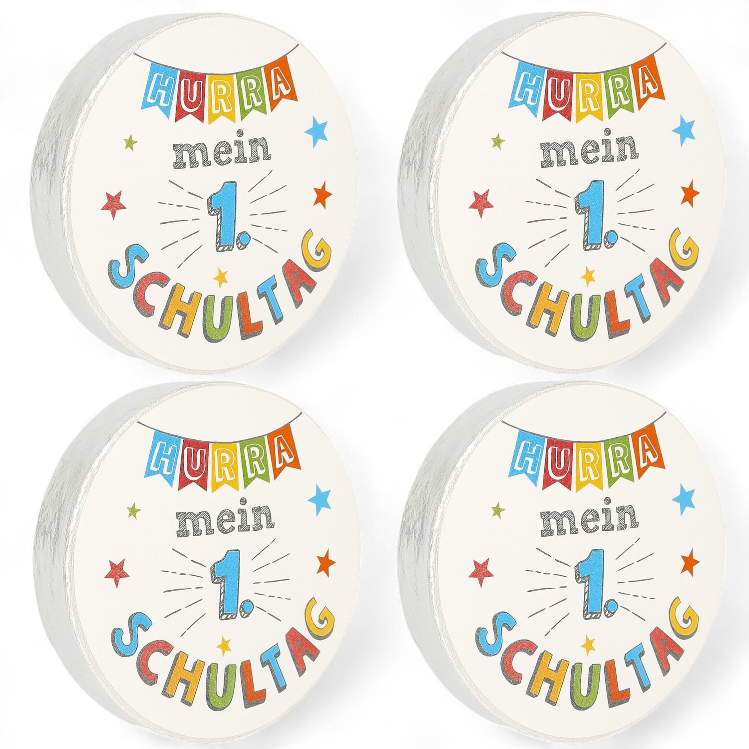 Washandjes Set van 4 - Magische Handdoeken - 100% Katoen - Ontvouwt in Warm Water - Formaat 30 x 30 cm - Cadeautje voor Kinderen - Handdoek