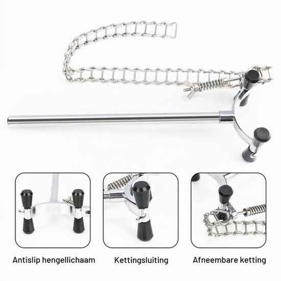 Lab Kettingklem Houder, 40-145 mm Houdmaat Verstelbare Laboratoriumglaswerk Kettingklem voor Bekers, Kolven, Condensors Bevestiging Labaccessoires — afbeelding 2