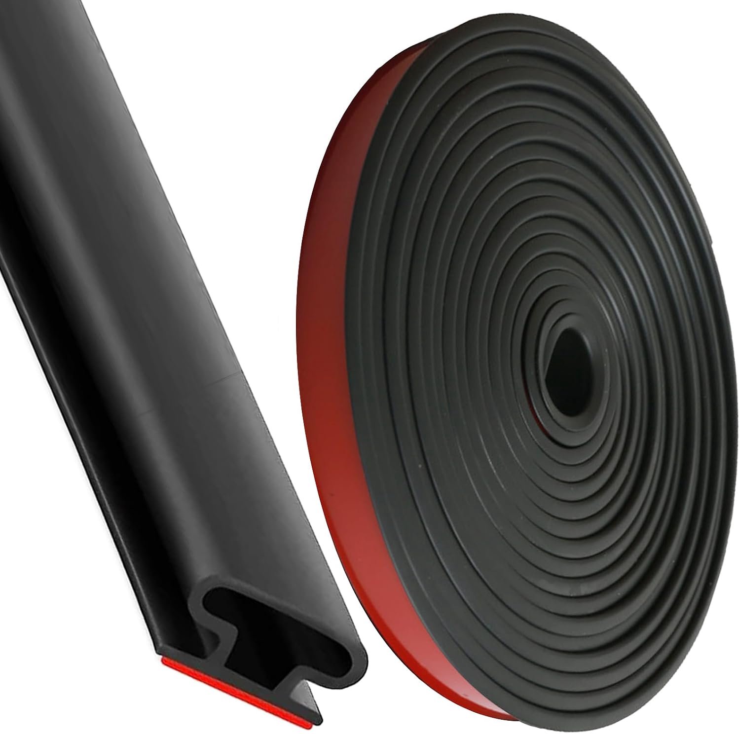 Zelfklevende Deurrubberstrip 6m x 10mm Zwart - Waterdicht