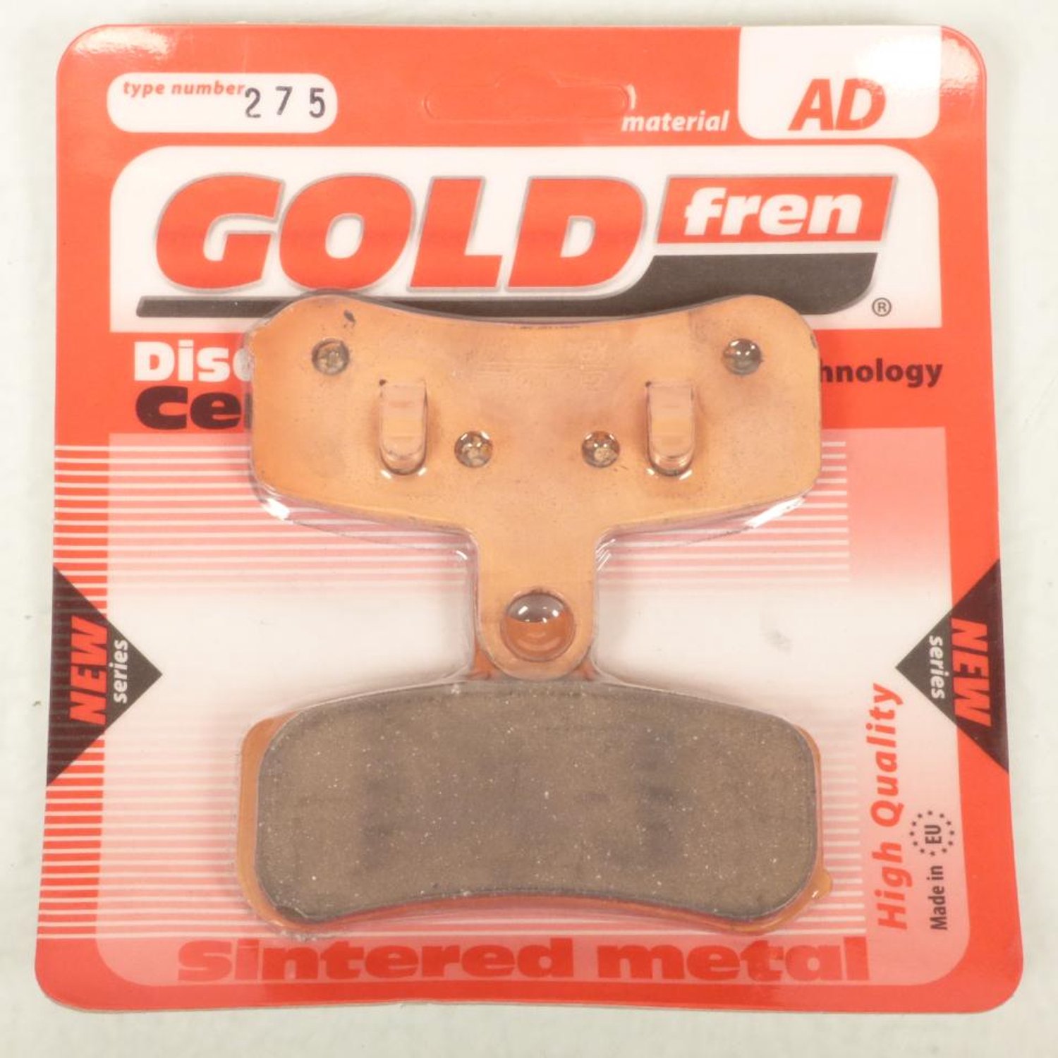 Remblokken Gold Fren voor Motor Harley Davidson 1584 FLSTFB Fat Boy Special 2010 tot 2013 linksvoor Nieuw