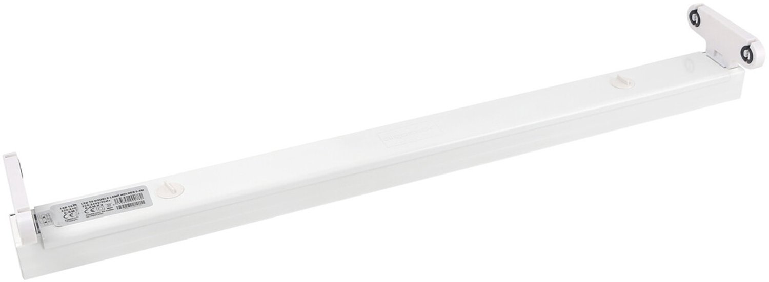 Qualu LED TL Armatuur T8 - Igia Dybolo - 60cm Dubbel - IP20 - Mat Wit - Staal