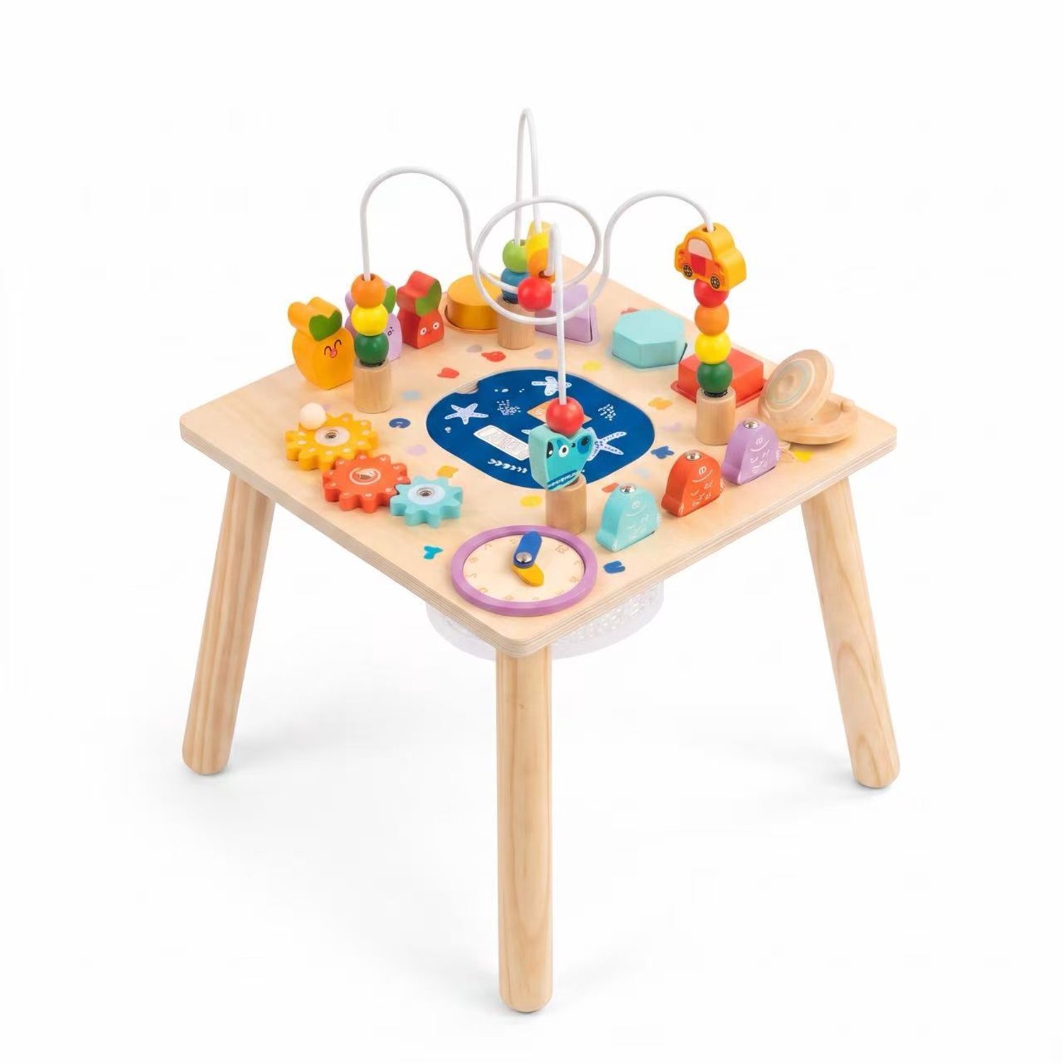 Russle Houten Activiteitentafel met Klokje