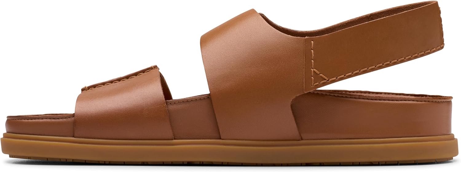 Clarks Torford Heren Sandalen Leer met Gesp Bruin