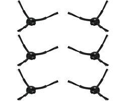 Zijborstels voor Roborock S8 en Q Revo Series - Set van 6, Duurzaam Nylon, Effectieve Hoek- en Randreiniging, Vervangingsaccessoires voor Stofzuigers