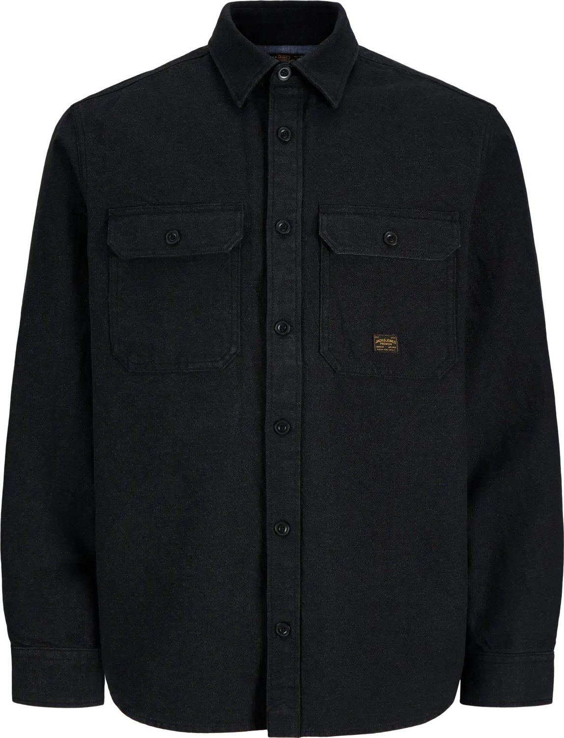 Ivy solid overshirt regular fit - twill - grijs (dark grey melange)