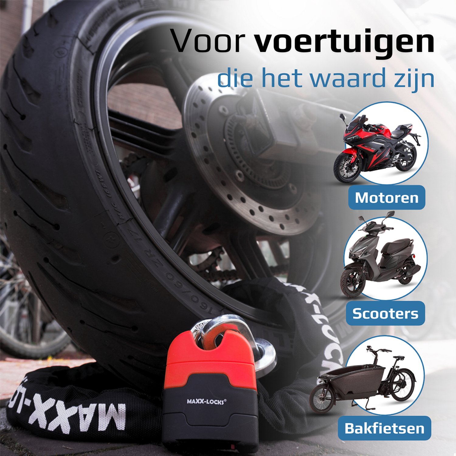 Maxx-Locks Ohura ART 4 Motorslot / Scooterslot - Kettingslot met 12 mm Dikke Schakels - Art Gekeurd Slot voor Motor en Scooter & Brommer - 120 cm – foto 8