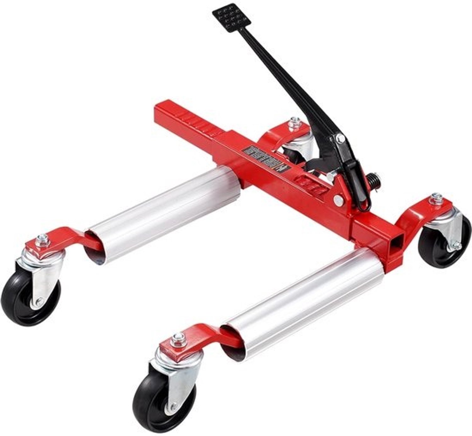 Wielwagen - Krik voor autobanden - Voertuigen verplaatsen - 360 graden draaibaar - 680 kg capaciteit - Rood