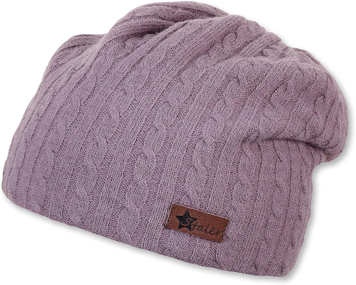 Sterntaler Babymuts Meisjes Gebreid Met Fleece Voering Paars